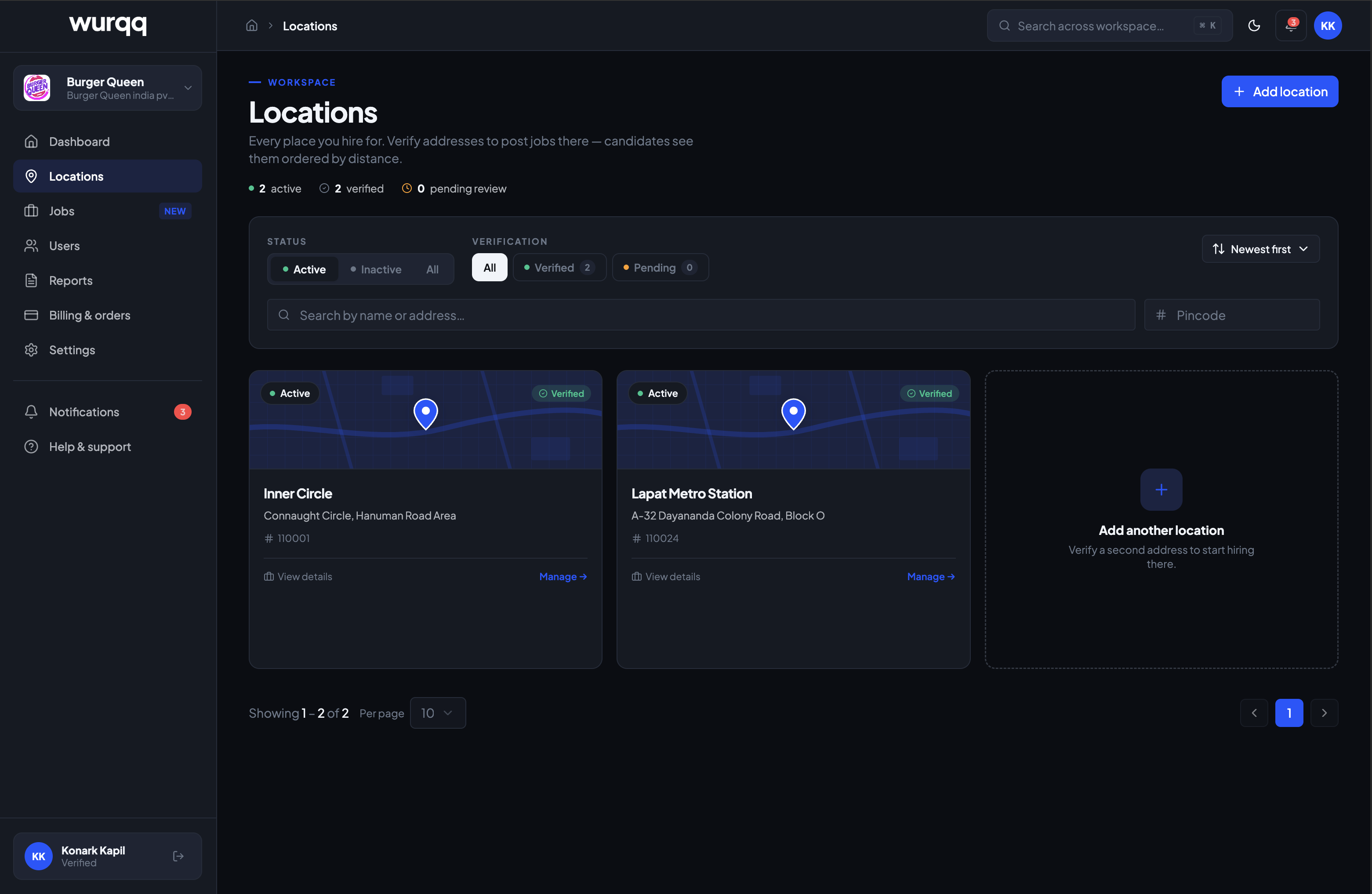 Wurqq dashboard preview